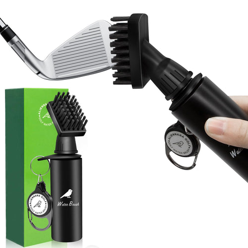 Golf Water Brush Pro Golf Club Cleaner Brush with Squeeze Water Bottle Holds 4 Ounces of Water - Golf Club Head Groove Cleaner Golf Ball Cleaner Shoe Brush Golf Bag Accessories (1 Pack)
