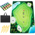 Golf Chipping Game Mat Set - 47"x70" Golf Game Outdoor Indoor Practice Mat for Home Backyard Garage Game Yard(No Club)